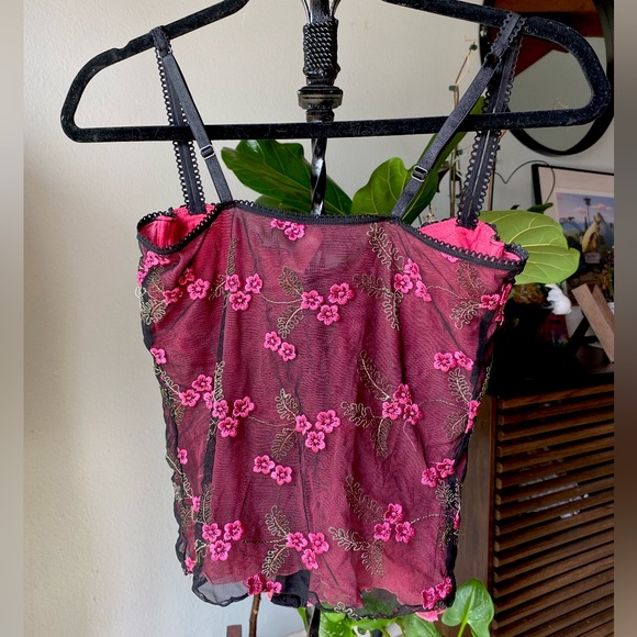 Vintage Floral corset tank top - Picture 2 of 3